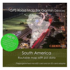 South America Road Map for Garmin Devices