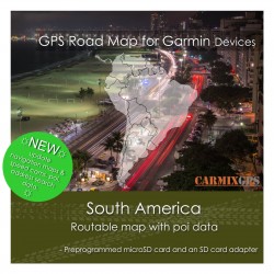 South America Road Map for Garmin Devices